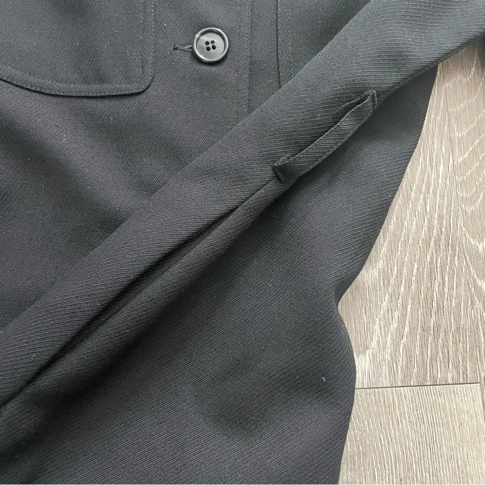 Vintage Henri Bendel Wool Blazer Jacket Black Pockets